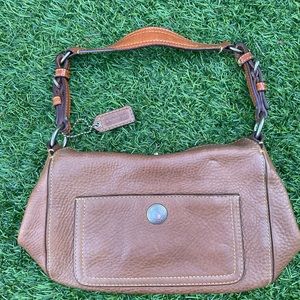 Coach brown leather shoulder bag